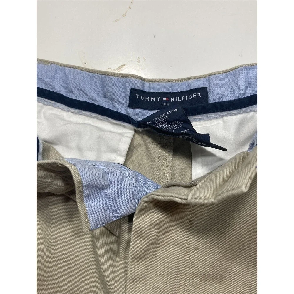 Tommy Hilfiger Golf Pleated Classic Chino Shorts, Size 34